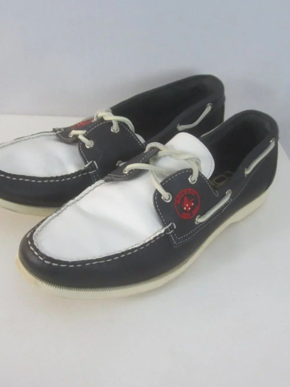 Allen Edmonds Men 11 D Team MLB Boston Red Sox Boat Shoes Loafers Baseball